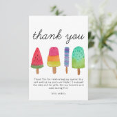 Carte de remerciement pour une fête d'anniversaire (Debout devant)