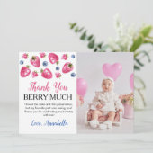 Carte de remerciement pour une fête d'anniversaire (Debout devant)