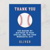 Carte de remerciement pour une fête d'anniversaire (Devant)