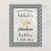 Carte de remerciement pour une fête d'anniversaire (Devant)