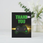 Carte de remerciement pour une fête de jeux vidéo (Debout devant)