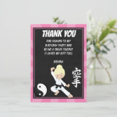 Carte de remerciement pour une fête de karaté avec (Debout devant)