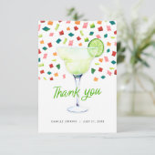 Carte de remerciement pour une fête de mariage col (Debout devant)