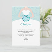 Carte de remerciement pour une fête de mariage rob (Debout devant)