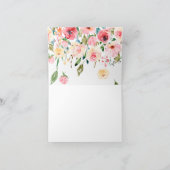 Carte de remerciement pour une fête du thé aux ros (Intérieur)