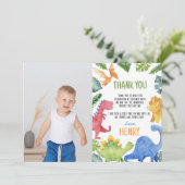 Carte de remerciement pour une photo d'anniversair (Debout devant)