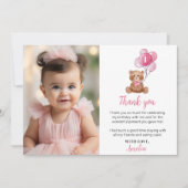 Carte de remerciement pour une photo d'anniversair (Devant)