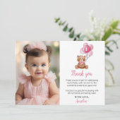 Carte de remerciement pour une photo d'anniversair (Debout devant)