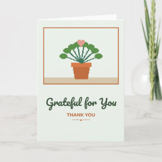 Carte de remerciement pour une plante en pot Grate
