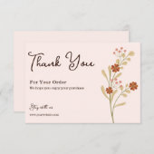 Carte de remerciement pour votre commande moderne  (Devant / Derrière)