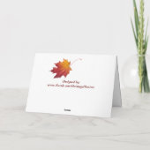 Carte de remerciement pour votre entreprise Feuill (Dos)