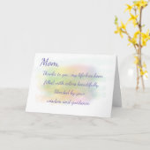 Carte de remerciement pour votre sagesse le jour d (Fleur jaune)