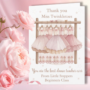 Carte de Remerciement Professeur de Danse Classiqu