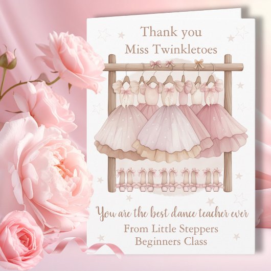Carte de Remerciement Professeur de Danse Classiqu