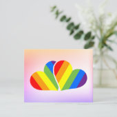 Carte de remerciement Rainbow Couple (Debout devant)