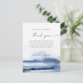 Carte de Remerciement Réception à l'Aquarelle Mode (Debout devant)