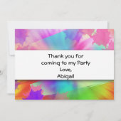 Carte de remerciement rétro arc-en-ciel hippie (Dos)