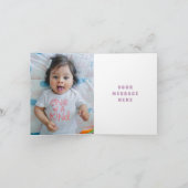 Carte de remerciement Rétro Arc-en-ciel & Margueri (Intérieur)