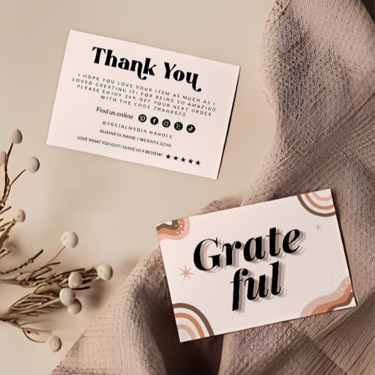 Carte de remerciement rétro pour entreprise
