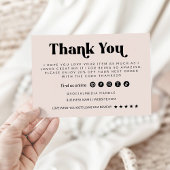 Carte de remerciement rétro pour entreprise