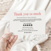 Carte de remerciement rétro pour entreprise