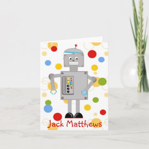 Carte de remerciement robot
