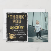 Carte de remerciement Rockstar Rocker Chalk Grunge (Devant)