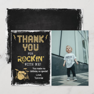 Carte de remerciement Rockstar Rocker Chalk Grunge