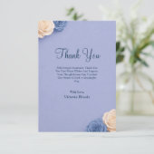 Carte de remerciement Rose Bleue (Debout devant)