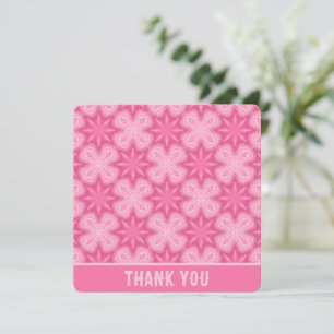 Carte de remerciement rose et blanc