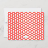 Carte de remerciement rose et blanc de star de ten (Dos)