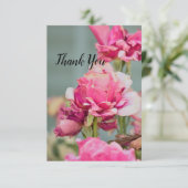 Carte de remerciement Rose Flétrie (Debout devant)