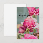 Carte de remerciement Rose Flétrie (Devant / Derrière)