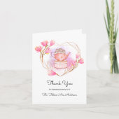 Carte de remerciement Rose Gold White Pink Tea Par (Devant)