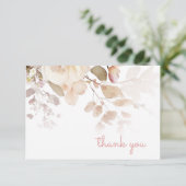 Carte de remerciement rose vintage (Debout devant)