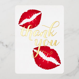 Carte de remerciement Rouge Ombre Lipstick
