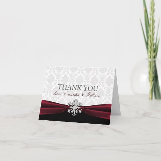 Carte de remerciement ruban de Bourgogne (Devant)