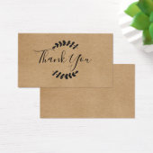 Carte de remerciement Rustic Kraft Script (Bureau)