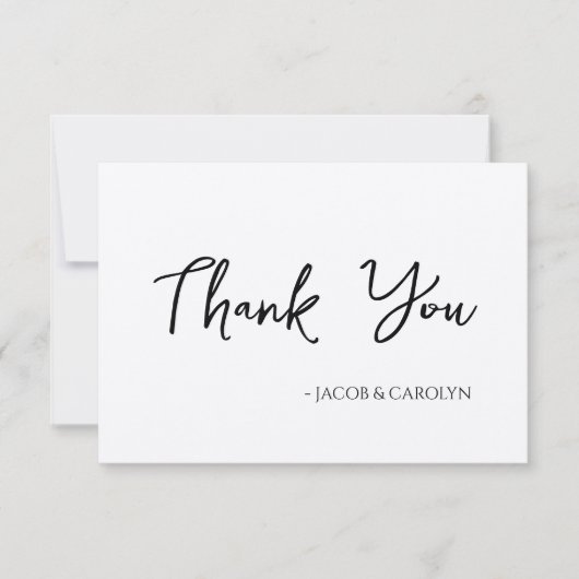 Carte de remerciement Rustique Boho Écriture Manus (Devant)