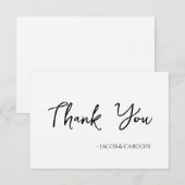 Carte de remerciement Rustique Boho Écriture Manus (Devant / Derrière)