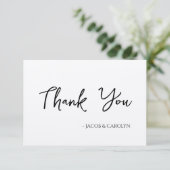 Carte de remerciement Rustique Boho Écriture Manus (Debout devant)