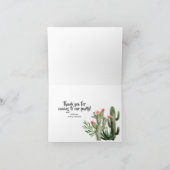 Carte de remerciement Rustique mexicaine Argent Ch (Intérieur)