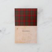 Carte de remerciement rustique Royal Stewart à car (Intérieur)