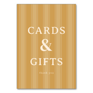 Carte de Remerciement Serif Beige Chaud