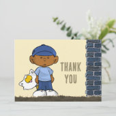 Carte de remerciement Short Sleevez (Debout devant)