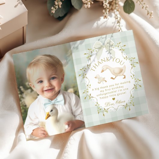 Carte de remerciement Silly Goose Birthday Sage Gi