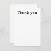 Carte de remerciement simple (Devant / Derrière)