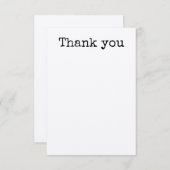 Carte de remerciement simple (Devant / Derrière)