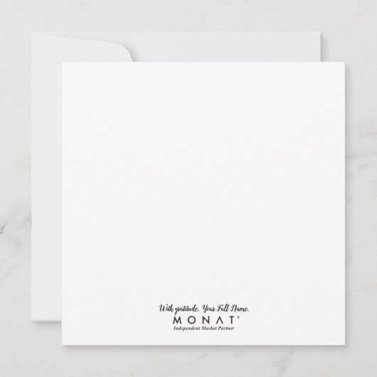 Carte de remerciement simple (Dos)