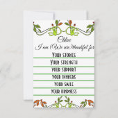 Carte de remerciement simple (Devant)